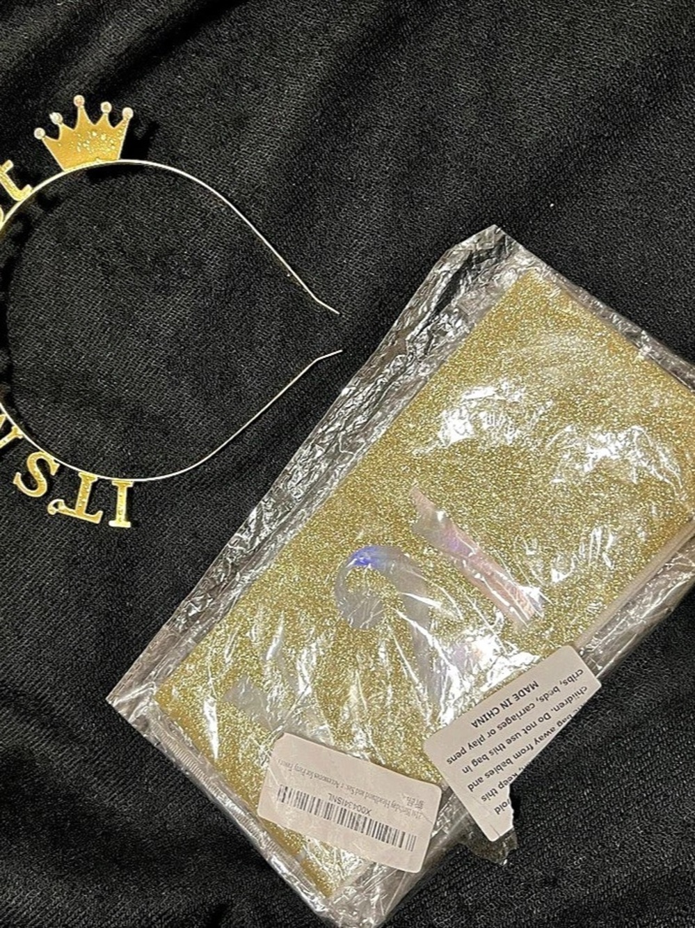 UNBRANDED Gold And Glitter 21st Birthday Tiara & Sash
